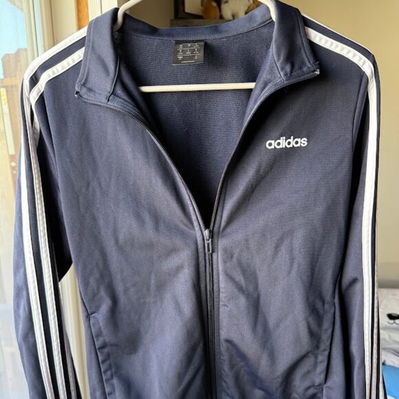 SOLD!Adidas track suit jacket, navy blue, size small - Picture 1 of 5